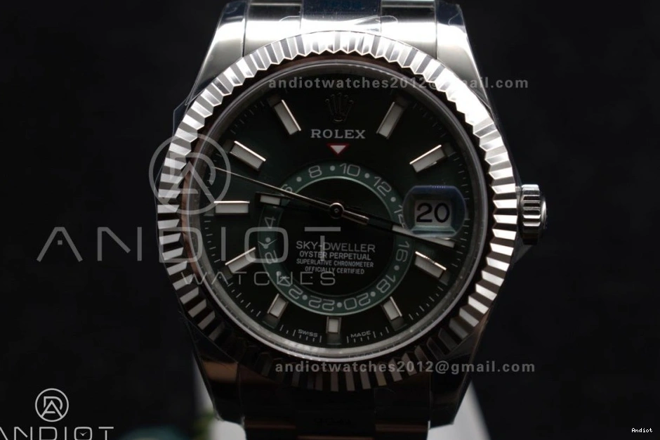 A2824 SS Sky-Dweller 1:1 Edition Bracelet ZF Best on SS 904L Dial 326934 Green 0203